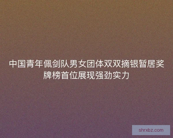 中国青年佩剑队男女团体双双摘银暂居奖牌榜首位展现强劲实力